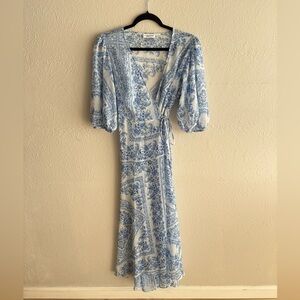 Calvin Klein Sheer Wrap Dress